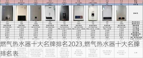 燃气热水器十大名牌排名2023,燃气热水器十大名牌排名表